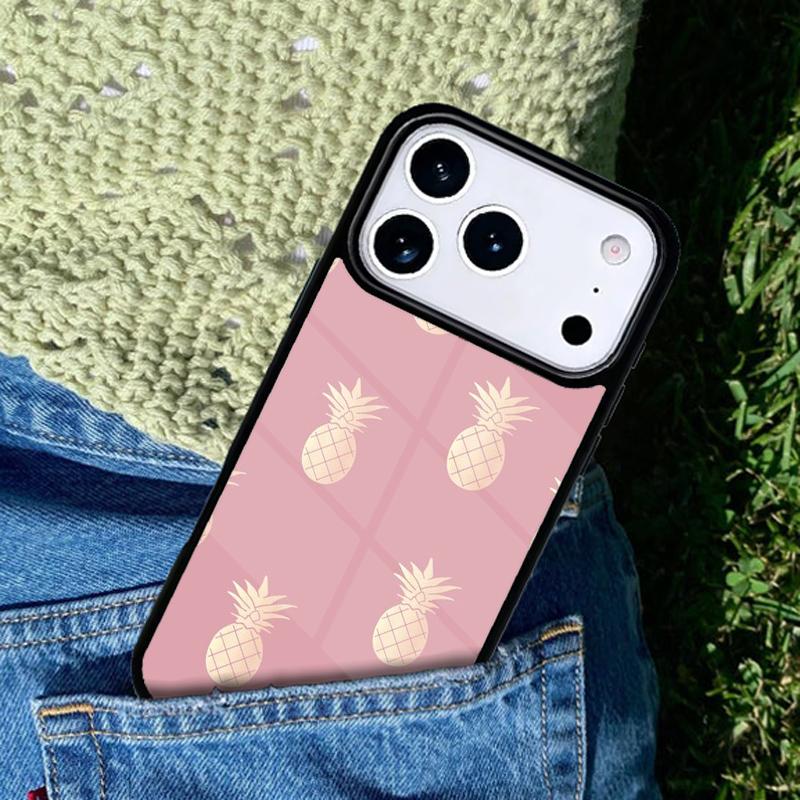 Pineapple Pink Fruit Hawaii Cute mobile phone case Compatible with IPhone 17 16 15 14 13 12 11Pro Max 17 Air cover