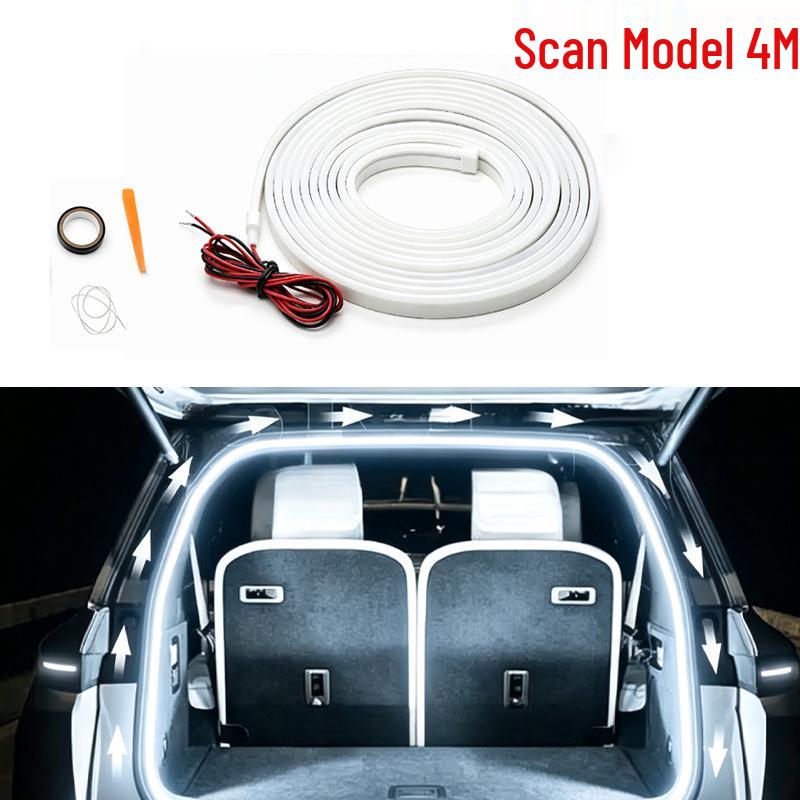 Universal LED Trunk Light Strip with Ambient Lighting, Non-Destructive Power Tap, Fits 99% of Cars