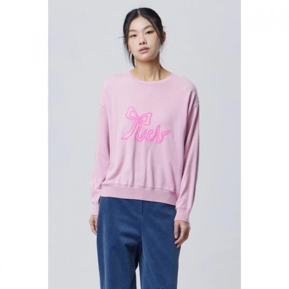 Benetton Ribbon Crochet Line Knit Bakpe5611 BG (beige)/OS