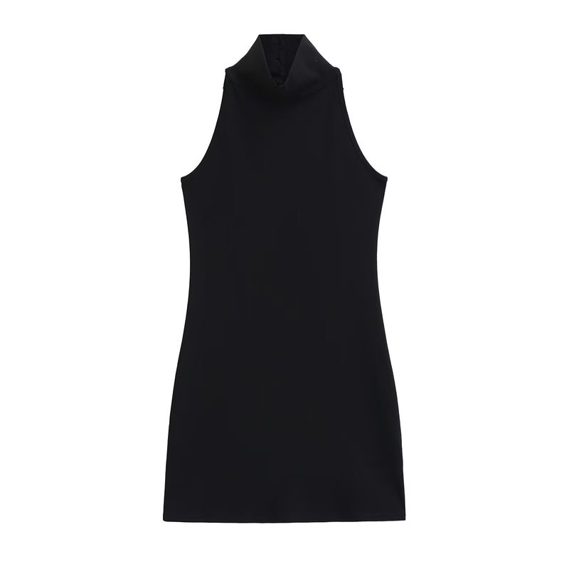 Pure Desire BM Sense Gyaru White Buckle Halter Top Dress Women New Elegant Slimming Sheath Short Dress