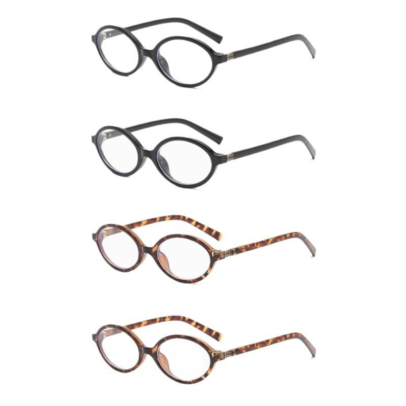 Y2K Oval Anti Blue Light Blocking Glasses Women's Clear Anti Radiation Filter Glasses Anti Radiation Eyeglass