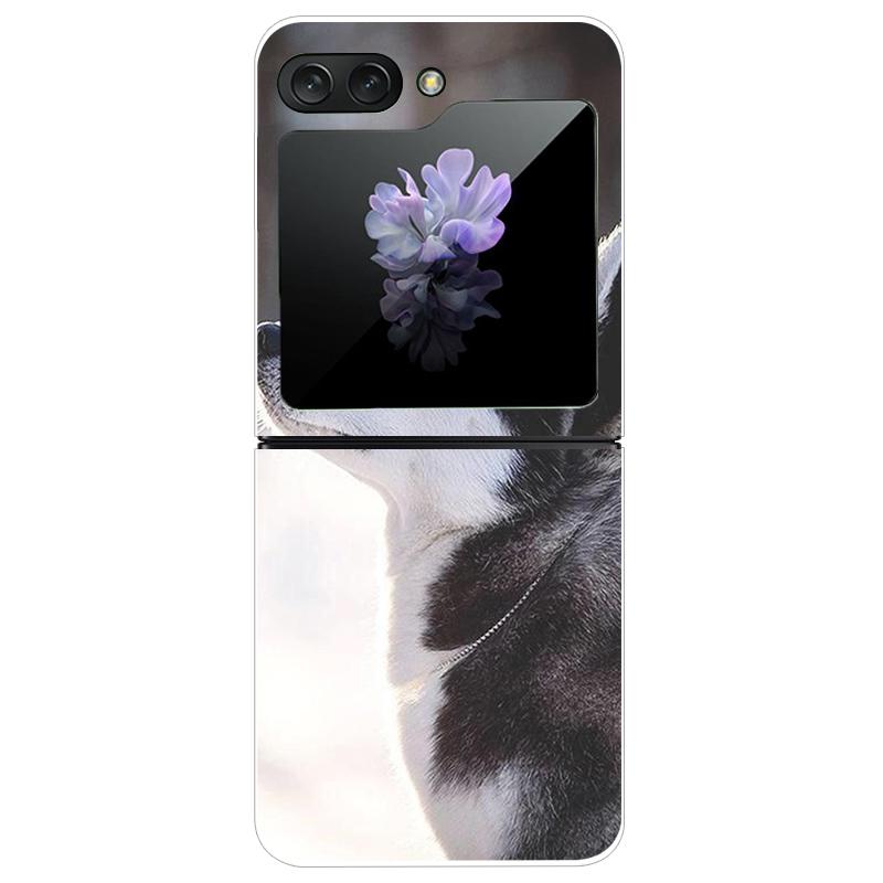 For Samsung Galaxy Z Flip 5 5G Case Cute Transparent PC Hard Case Back Cover For Samsung ZFlip5 Z Flip 5 Phone Coque Flip 5 Capa