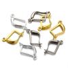 10-50pcs French Earring Hooks Gold Color Lever Back Open Loop Setting for DIY Earring Clips Clasp Jewelry Making Components