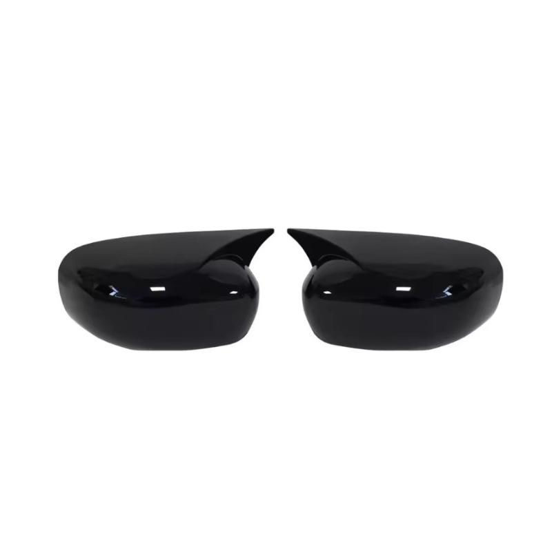For 05-10 Dodge Charger Chrysler 300 warhorse horn rearview mirror cover adhesive version bright black pair
