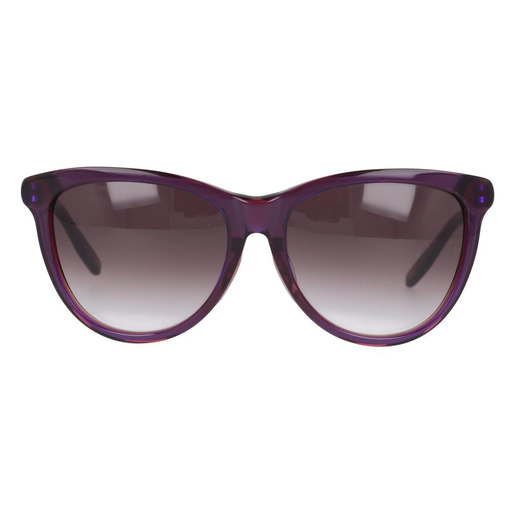Bottega Veneta 56 Asian UV Protection B.V.251FS F35/J8 (Purple Antisilv) Sunglasses, Purple/Brown/Purple Gradient, Fit, Women's,