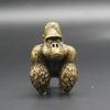 Utsøkt Massiv Kobber Gorillaer Liten Ornament Kobberkunst Kobberkjæledyr Kobberhåndtak Antikk Mikroutskjæring Antikk Gammel Bronsevare