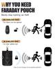 Awapow Signal Blocking Faraday Bag Mobile Phone Anti Theft Shielding Bag RFID Car Key Protection Storage Case Car Accessories