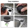 Sturdy Construction Sink Tap Hole Cap Black Color Kitchen Sink Hole Plug  Sink Installation