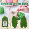 Funny Crochet Positive Pickle Plush Dolls with Card Mothers Day Gift for Mom from Daughter or Son Handmade Knitted Pickle Doll