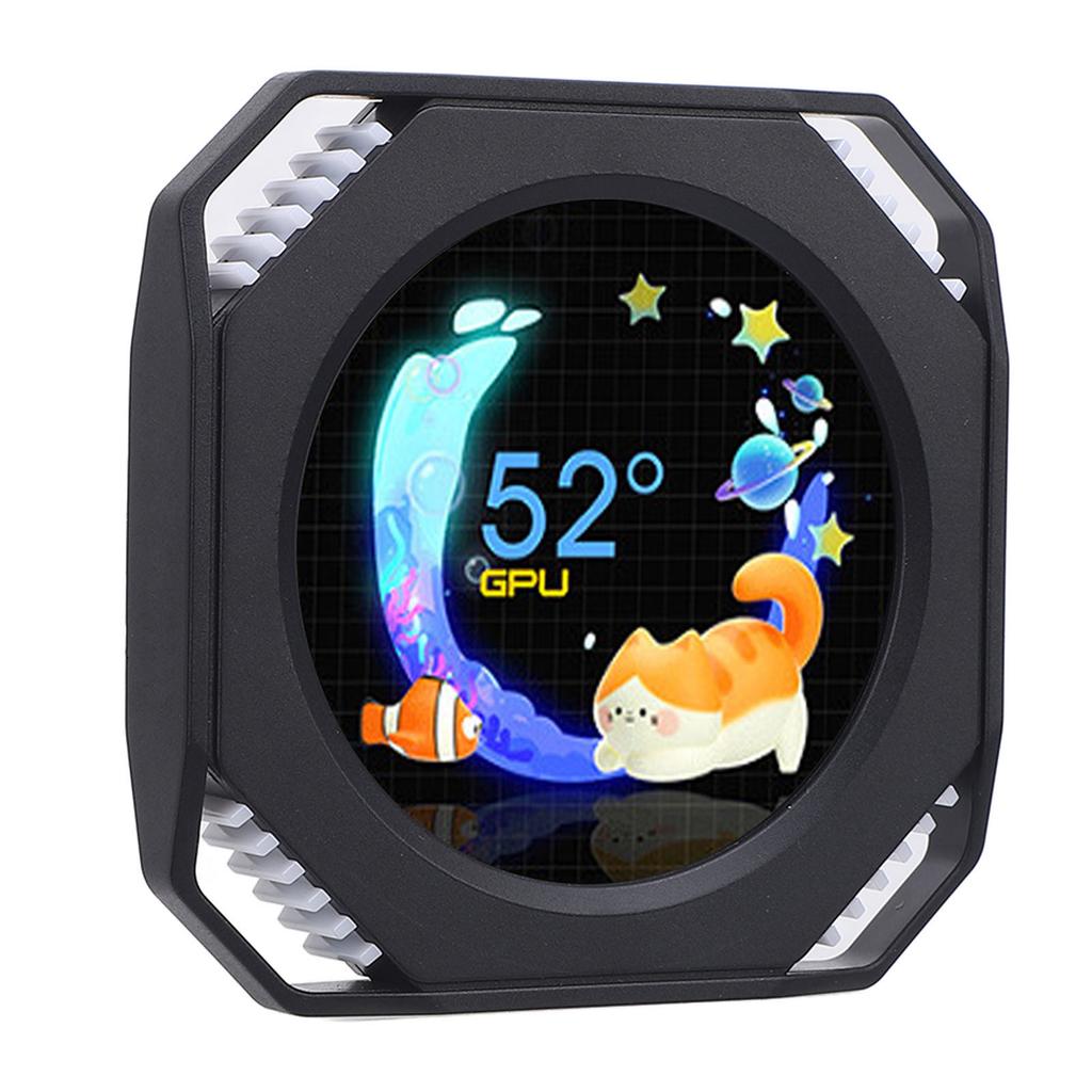 2.1 Inch Computer Secondary Screen DIY Dynamic Theme Water Cooler Screen USB RGB GPU CPU Temperature Display PC Case