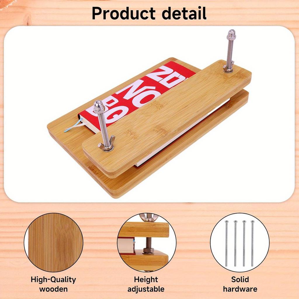 1 PC Wooden Book Press, Bookbinding Supplies, Handmade Paper Press, Book Binding Press Flat Paper Press Machine for Photo Album Card