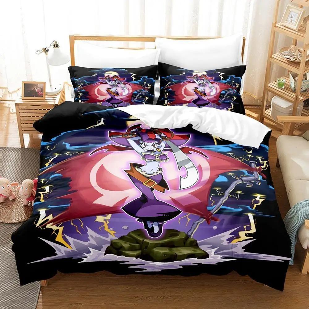 New Shantae Half-Genie Hero Bedding Set Single Twin Full Queen King Size Bed Set Adult Kid Bedroom Duvetcover Sets 3D Anime Game Tool