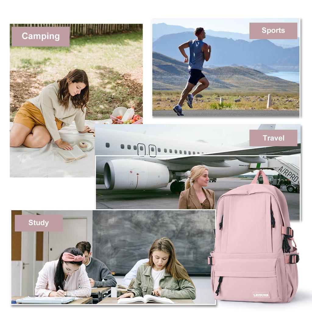 Mochila Versatile School Backpack for Teens Girls, Women Work Laptop Backpack, Neutral Simple for Middle High School College Bag