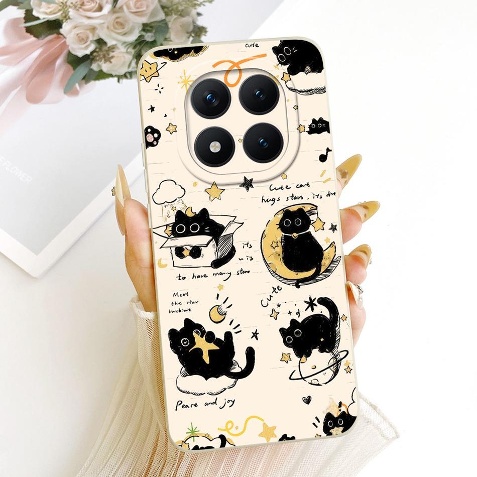 For Xiaomi Redmi Note 15 Pro+ 15Pro 5G Cute Cat Flower Cartoon Phone Case For Redmi Note 15 Pro Plus 5G Soft Silicone Bumpers