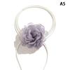 Fluffy Fabric Lace Flower Choker Necklace For Women Trendy Elegant Long Lace-Up Rope Chains On Collar Jewelry