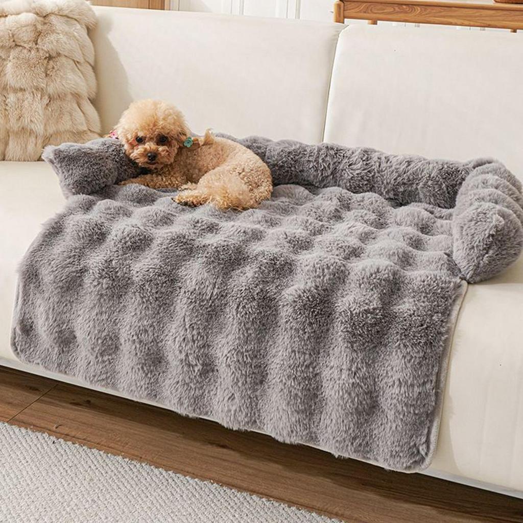 Pet Fluffy Soothing Couch Removable Cat Sleeping Cushion Washable Dog Nest Couch Pet Supplies for Home Kitchen Nursery Apartment