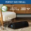 Everlasting Comfort Under-Desk Foot Rest, Memory Foam with Removable Cover, Perfect for Home Offices and Long Desk Work (Black)