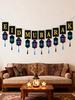 Eid Mubarak Banner with Lantern Tassels Ramadan Kareem Islamic Festival Party Decor Muslim Home Wall Hanging for Eid Adha Gifts