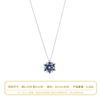 Faint blue flower retro collarbone chain female inlaid zirconia flower exquisite pendant simple style fashion necklace