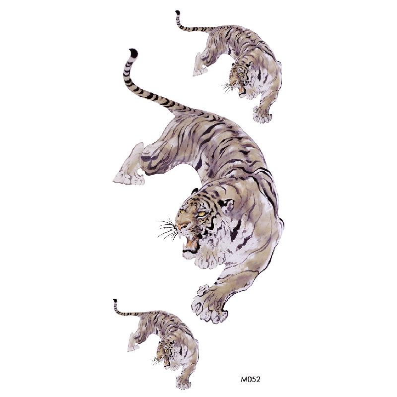 Realistic Bright Animal Totem Waterproof Rose Tattoo Stickers