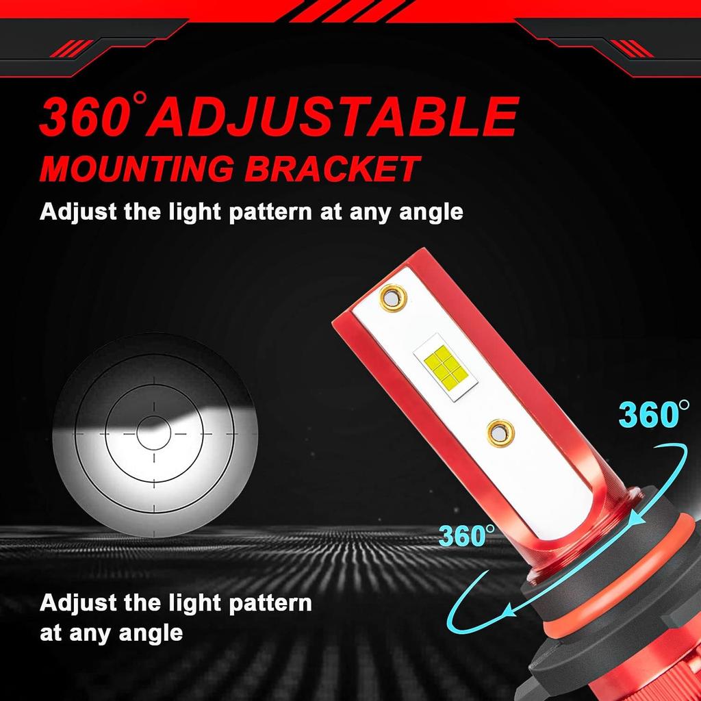 For Toyota Camry 2000 2001 2002 2003 2004 2005 2006 Light Bulbs, 800% Brightness Hi and Lo Beam+Fog Light Bulbs, Superfocused Beam Mode, 6500K White,