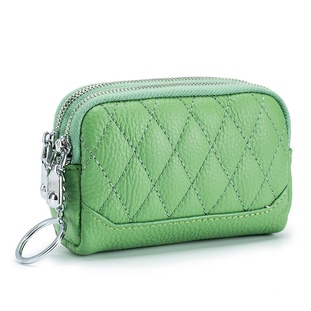 Genuine Leather Women Wallets Women Purses Fashion Zipper Women's Wallet Key Chain Money Coin Card Holder Female Purse