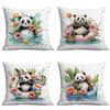 New Cute Cartoon Summer Panda Pillow Case Home Sofa Cushion Pillow Case Decoration
