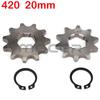 420#20MM 10 11 12 13 14 15 16 17 18 19T Toothed Sprocket&Fixed Plate Lock for 50-125cc Motorcycle Pit Dirt Bike ATV Go Kart Quad