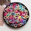 100 Stück/Lot Elastische Haargummis für Kind Mädchen Gummiband Weiß Schwarz Bunt Kleine Haargummis Stirnband Baby Accessoires