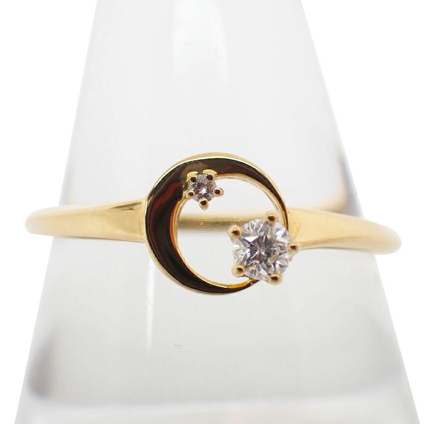 

[Pre-owned] Wish Upon a Star K18 Diamond Ring / Size 19 / j34-9