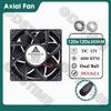 Gdstime DC 12V 24V 48V 12cm 120mm Dual Ball Cooler 12038 120x38mm Brushless Booster Fan for Btc Machine Chassis Cabinet Cooling