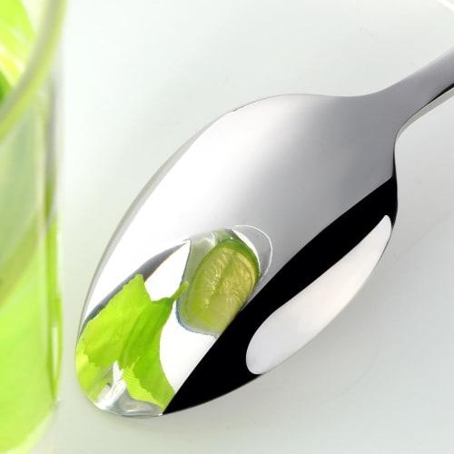 Buyit Teaspoon, Coffee Spoon, and Dessert Spoon Set of 6, 18-0 Stainless Steel, Thick Walled, 13.5cm Total Length, Silver
