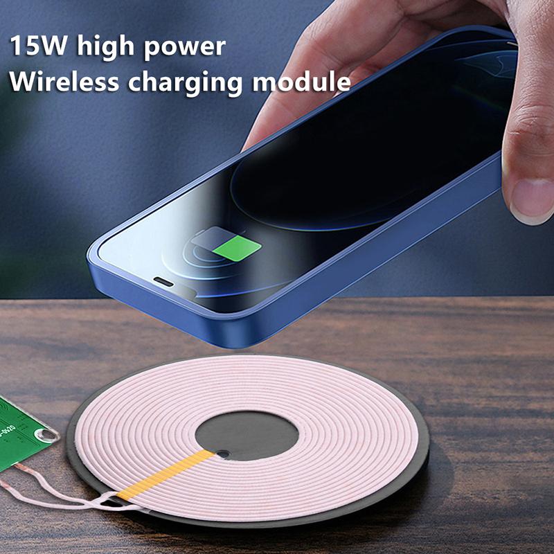 15W Type-C Wireless Charging Module Coil Transmitter Board High Efficiency Inductive Charger Diy Circuit Module