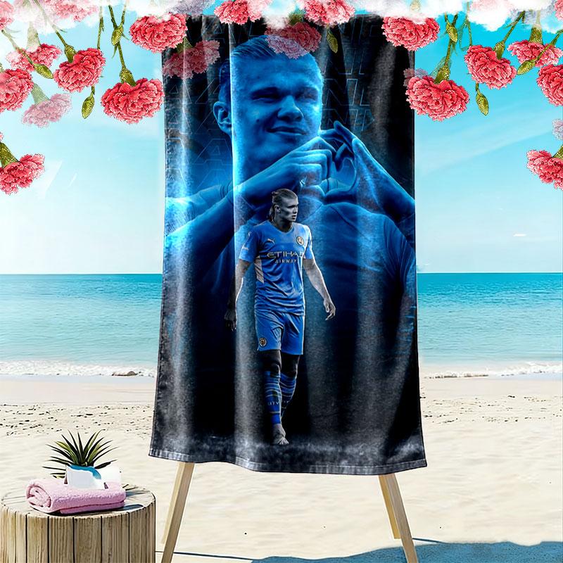 Messi Krone Druck Strandtuch, Großes Weiches Schnelltrocknendes Handtuch für Strand Camping Schwimmen