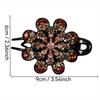 Elegant Vintage Flower Crystal Hair Clip-Large Duckbill Hair Accessory,Flower Shape,Ideal Mother's Day and Valentine's Day Gift