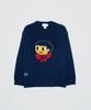 GROUNDWORK Baggage Man Face Knit Sweater / Navy