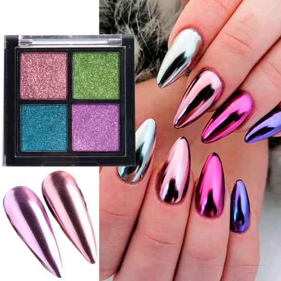 

Yousheng Nail Art Powder Glitter Долговечный цветной хромированный зеркальный пигмент для ногтей Украшения DIY Пудра для макияжа 3