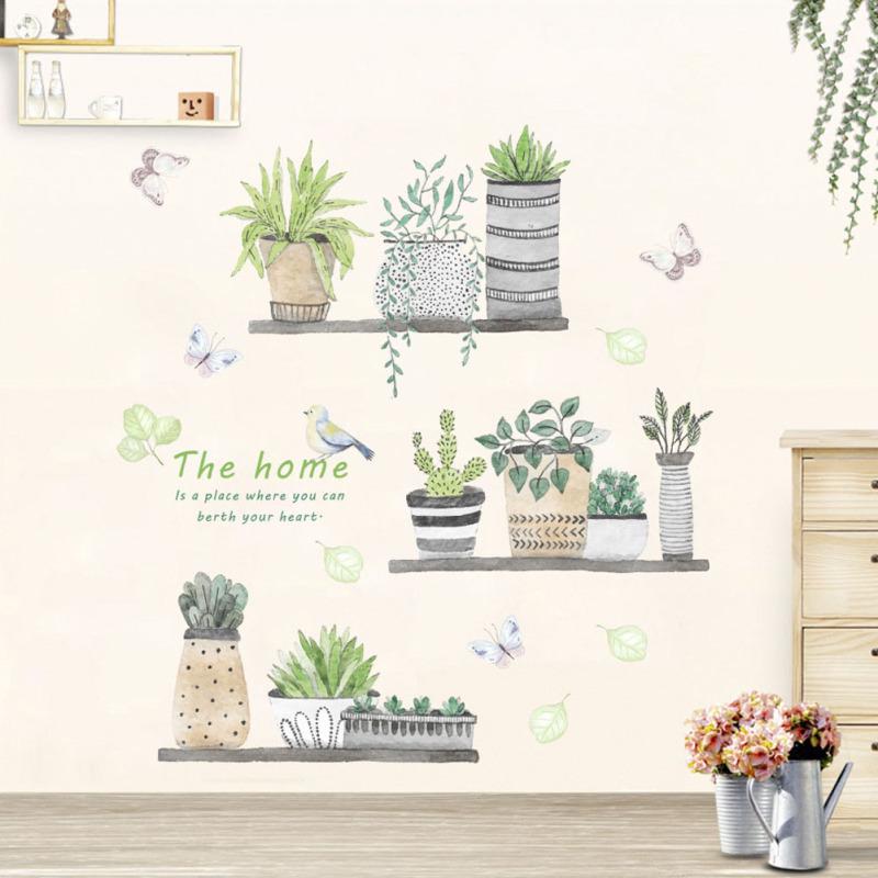 

DIY Garden Plant Bonsai Pattern Wall Sticker Decor for Living Room Kitchen Wall Decoration