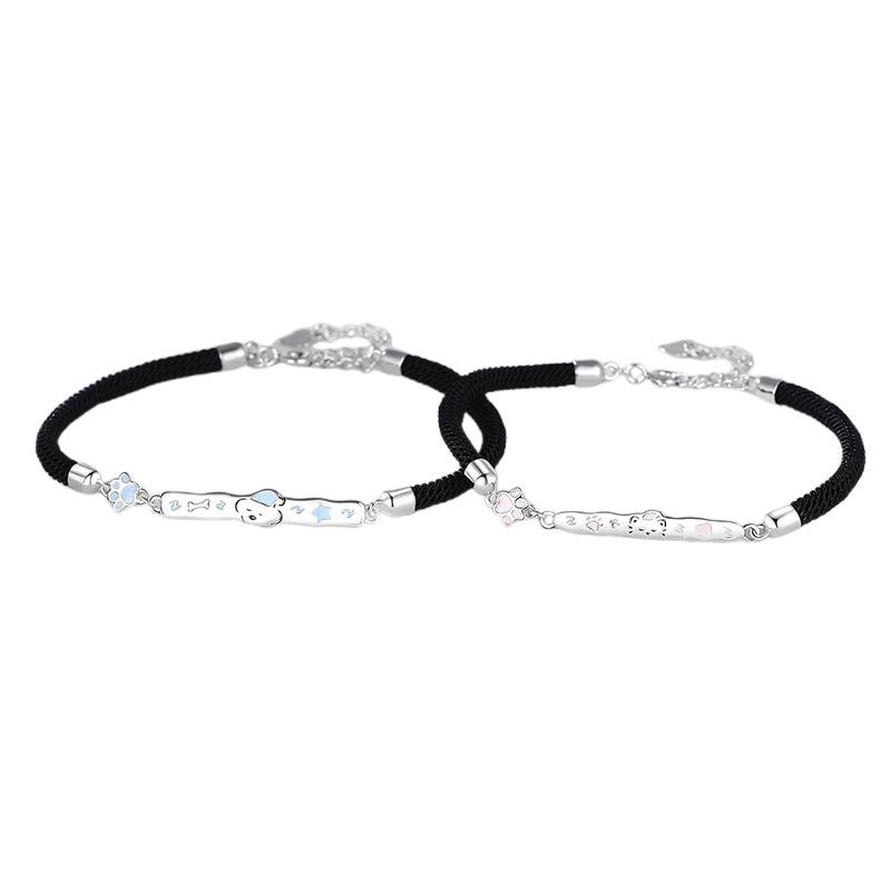 

Уникальный дизайн, ручная работа, парные браслеты для щенка и котенка, унисекс, идеальный подарок на день рождения девушки Women s Bracelet SL20276