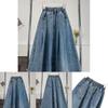 Denim A Line Skirt For Plus Size Women With Button Details For Fall 2025