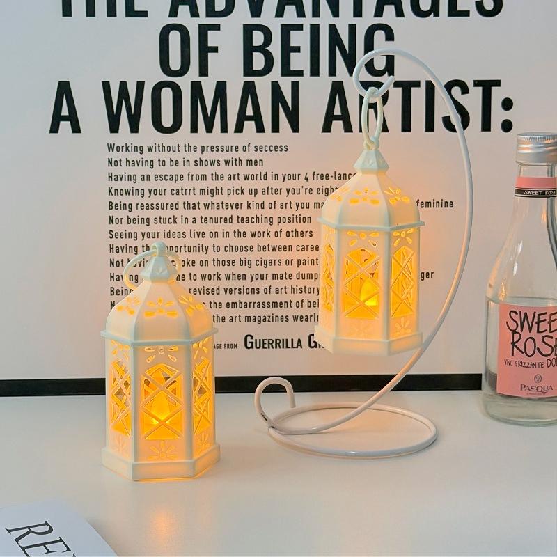 Mini Laterne mit LED-Kerze, Dekorative Laternen für Halloween-Dekorationen, Flackernde Kerzenhalter für Diwali-Hochzeitsdeko