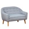 Children's Armchairs Kids Sofa 2 Seater Wood Frame Grey