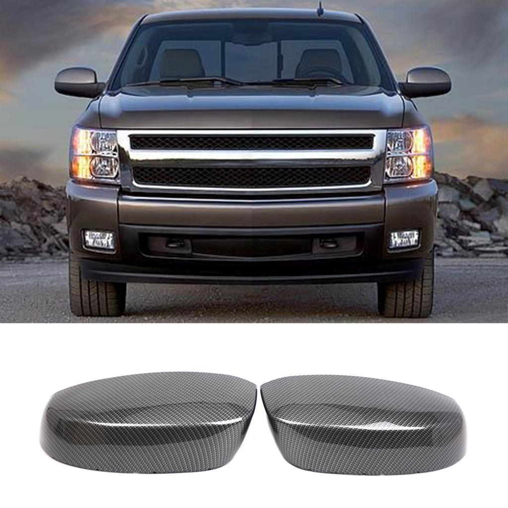 Car Styling Black Car Side Rearview Mirror Cover Stickers for Chevy Tahoe Silverado Sierra Pickup