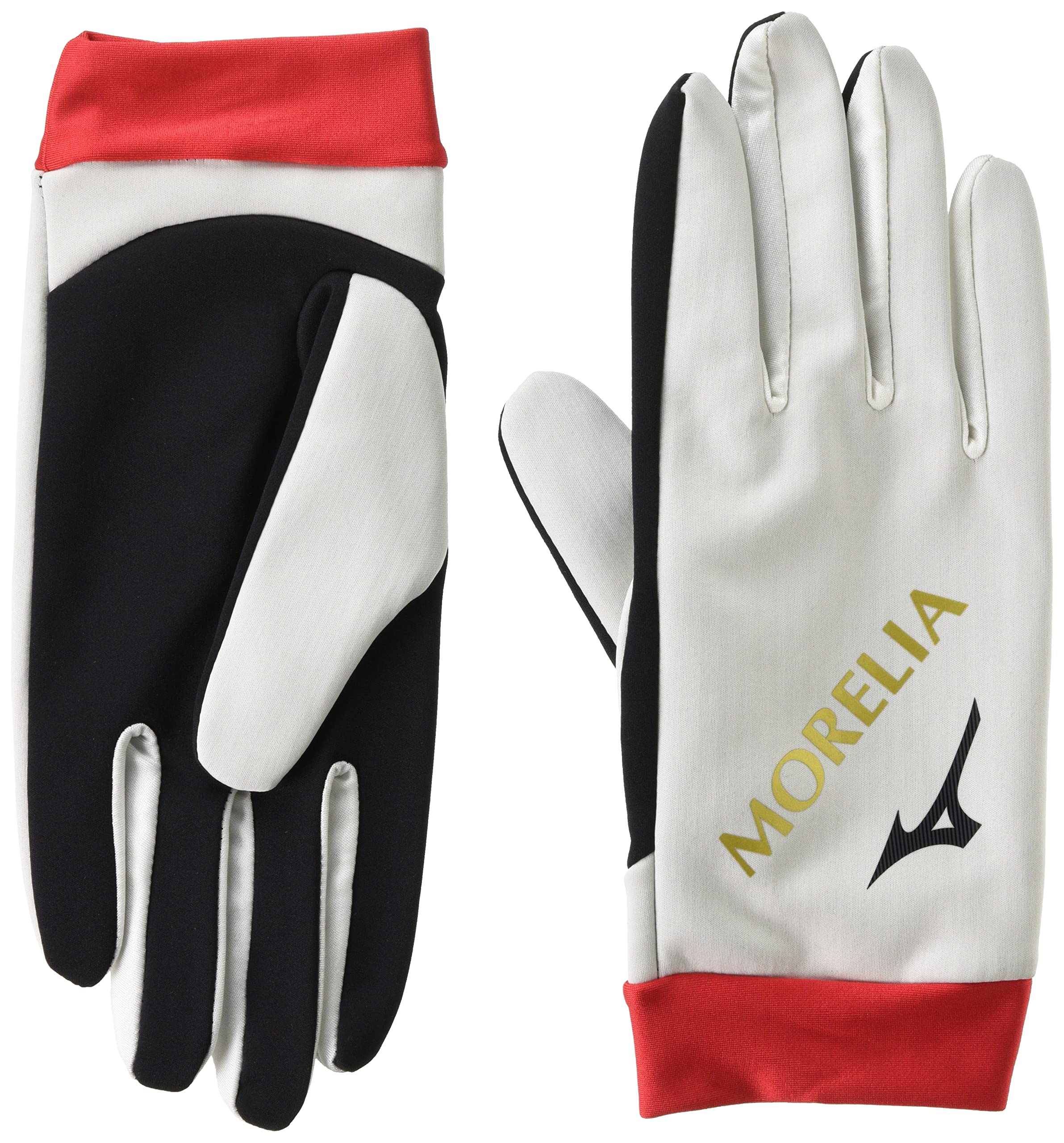 

Mizuno Morelia Breath Thermo Soccer Field and Large Gloves, Moisture-Wicking Heat-Generating, P2MY2510, White, белый
