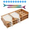 Wooden Diamond Painting Organizer Rack Multi Layer Tray Storage Holder for Beads Drills Pens Rhinestone Art and DIY Craft Tools