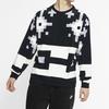 Nike SB Icon Fleece Crew Skateboarding Sweatshirt Men Tops Black White BV0878-060