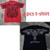 T-shirt da uomo estiva Affliction Vintage Oversize Y2K Streetwear Gotico da uomo e donna Retro Rock T-shirt da uomo Top