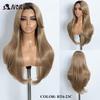 Noble Synthetic Lace Front Wig 26" Straight Ombre Lace Wig  Cosplay White Wig Blonde Wigs For Women Lace Wig Synthetic Lace Wig