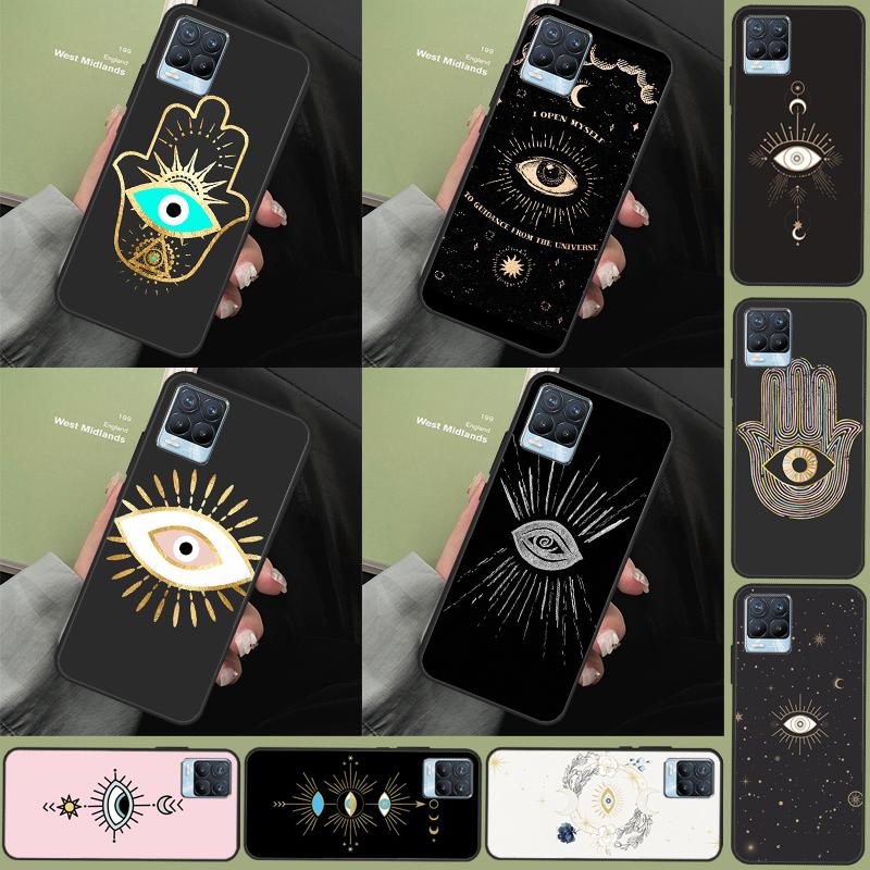 Evil Eye Hamsa For Realme C61 C75 C55 C51 C21Y C25S C67 C53 13 12 10 11 14 Pro Plus GT 6T 6 5 GT7 Pro Case