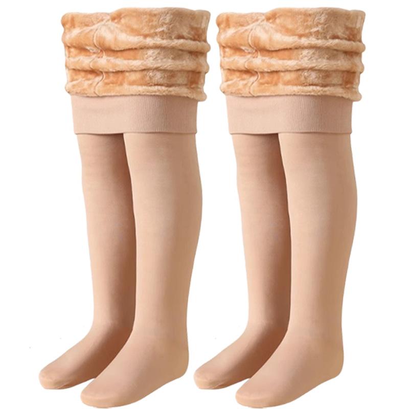 1-2pairs New Thermal Stockings High Elastic Velvet Pantyhose Woman Fleece Tights Winter Warm Pantyhose Female Stretchy Leggings